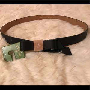 Kate Spade New York Logo Bow leather belt
